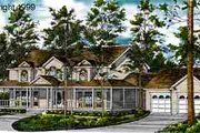 Country Style House Plan - 4 Beds 3.5 Baths 2983 Sq/Ft Plan #40-101 