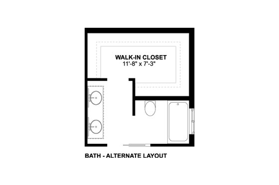 Floor Plan - Other Floor for Contemporary House Plan #126-177 - 1 bed, 1.5 bath
