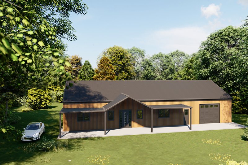 Home Plan - Exterior - Other Elevation 8 for Barndominium House Plan #1107-22 - 3 bed, 2 bath