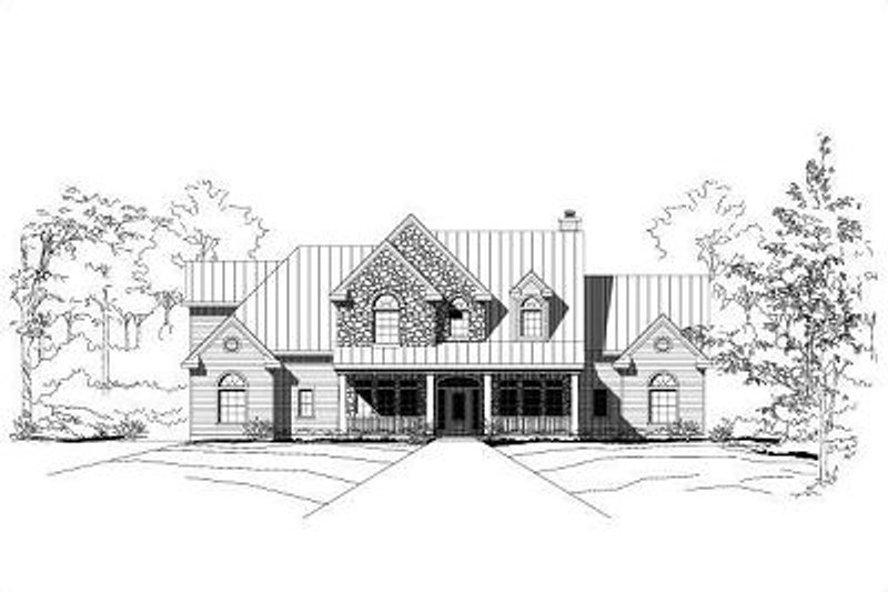 Farmhouse Style House Plan - 4 Beds 4.5 Baths 3749 Sq/Ft Plan #411-473