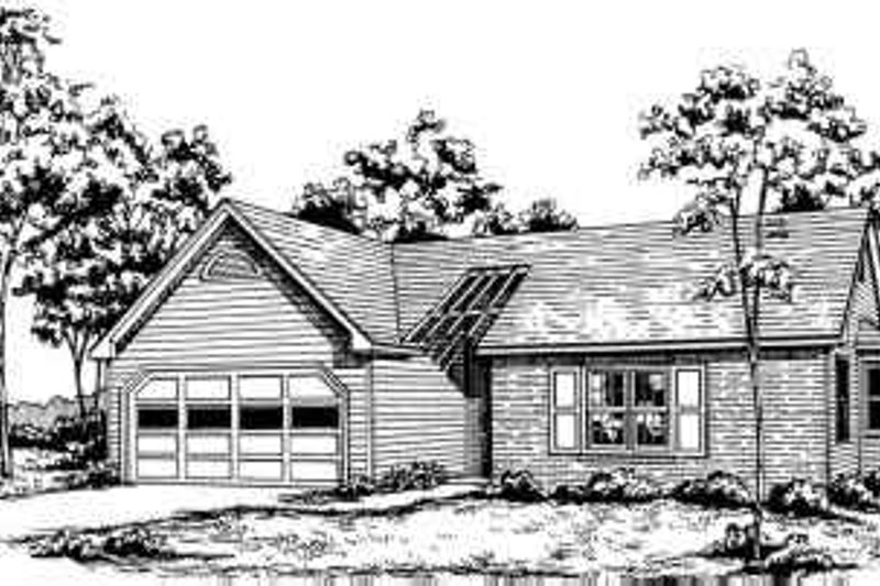 House Blueprint - Traditional Exterior - Front Elevation Plan #30-117