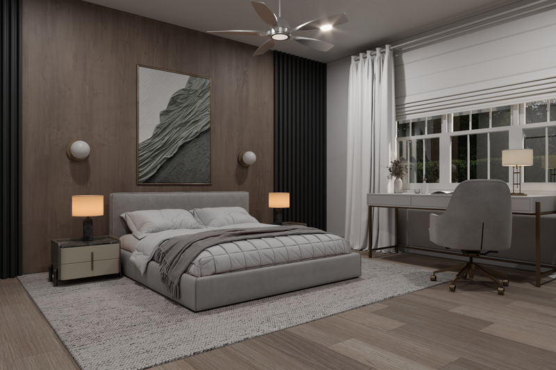 Architectural House Design - Interior - Master Bedroom for Farmhouse House Plan #1112-11 - 4 bed, 3.5 bath