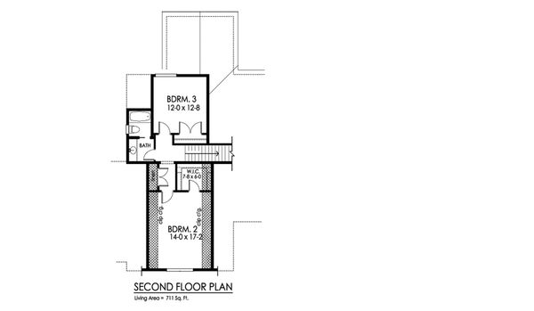 Home Plan - Craftsman Floor Plan - Upper Floor Plan #1010-234