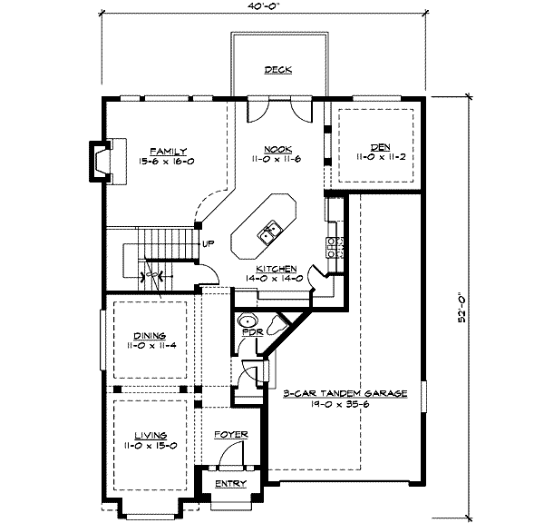Country Floor Plan - Main Floor Plan #132-115