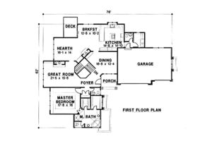 Floor Plan - Main Floor for Modern House Plan #67-683 - 4 bed, 5 bath