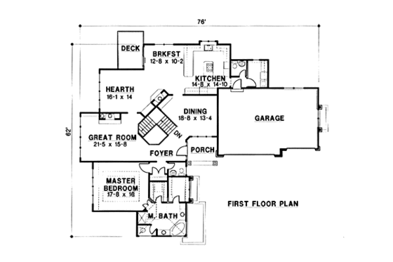 Floor Plan - Main Floor for Modern House Plan #67-683 - 4 bed, 5 bath