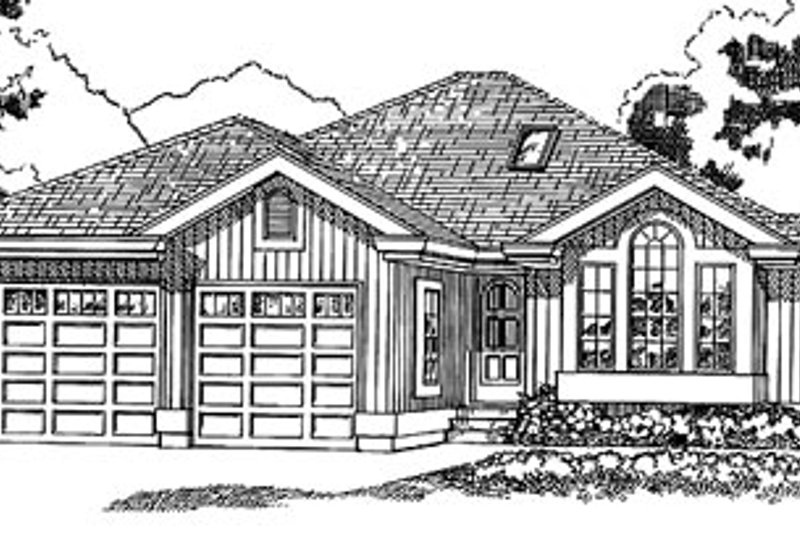 Traditional Style House Plan - 3 Beds 2 Baths 1424 Sq/Ft Plan #47-313