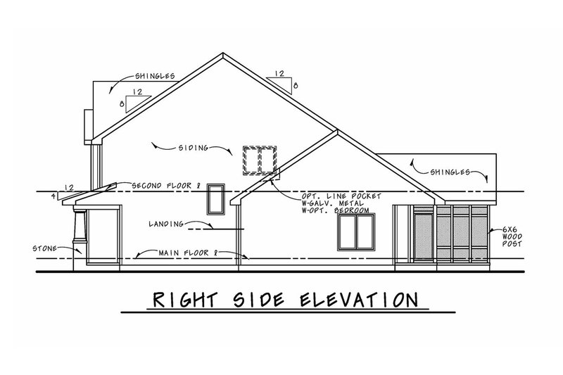 Dream House Plan - Exterior - Other Elevation for Craftsman House Plan #20-2420 - 3 bed, 2.5 bath