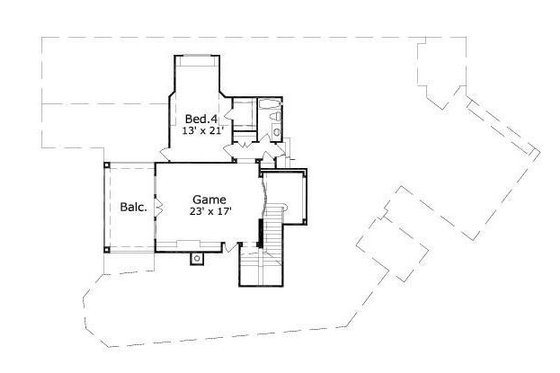 Floor Plan - Upper Floor House Plan #411-415 - 4 bed, 4.5 bath