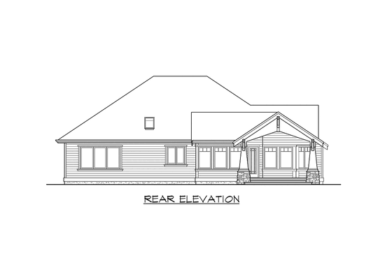 Exterior - Other Elevation 2 for Craftsman House Plan #132-199 - 3 bed, 2 bath