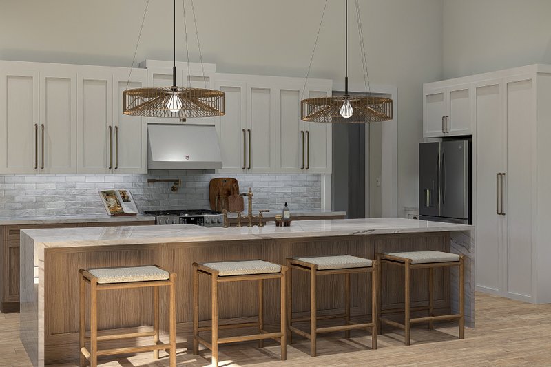 House Blueprint - Interior - Kitchen 3 for Barndominium House Plan #455-582 - 4 bed, 3 bath
