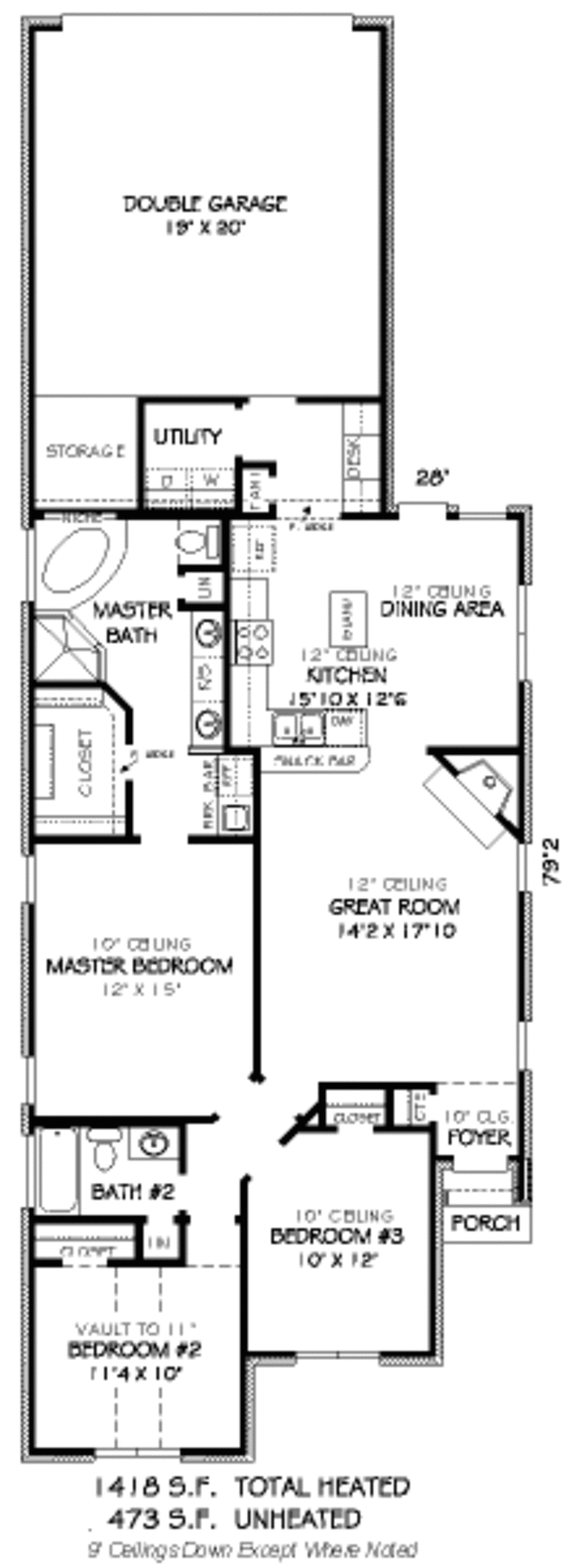 European Floor Plan - Main Floor Plan #424-116