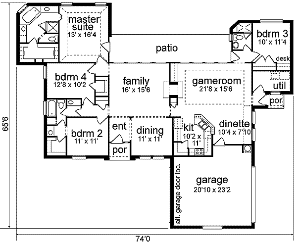 Home Plan - European Floor Plan - Main Floor Plan #84-217