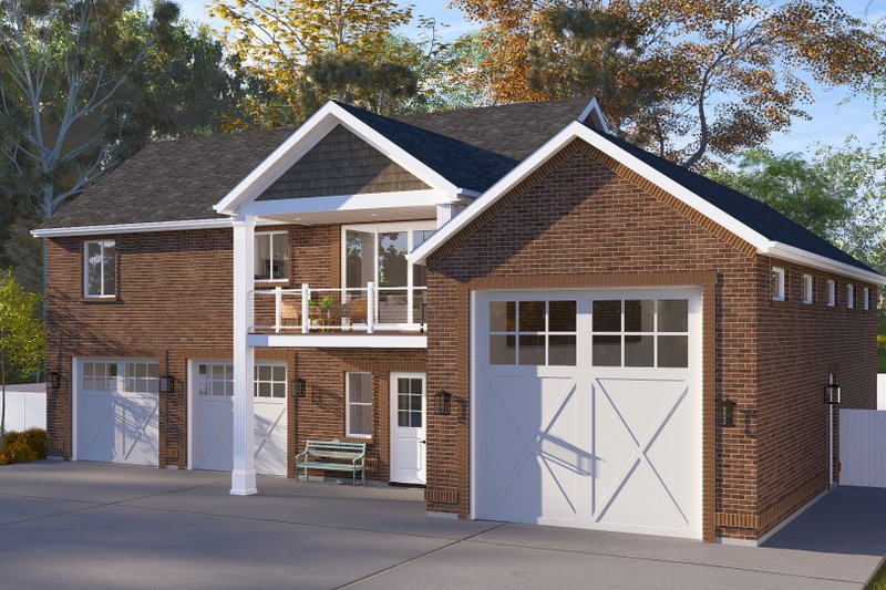 Dream House Plan - Exterior - Front Elevation 4 for Barndominium House Plan #1060-285 - 2 bed, 2.5 bath