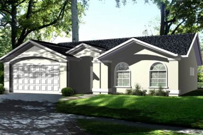 Architectural House Design - Adobe / Southwestern Exterior - Front Elevation Plan #1-272