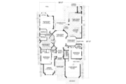Mediterranean Style House Plan - 3 Beds 3.5 Baths 3485 Sq/Ft Plan #420-131 
