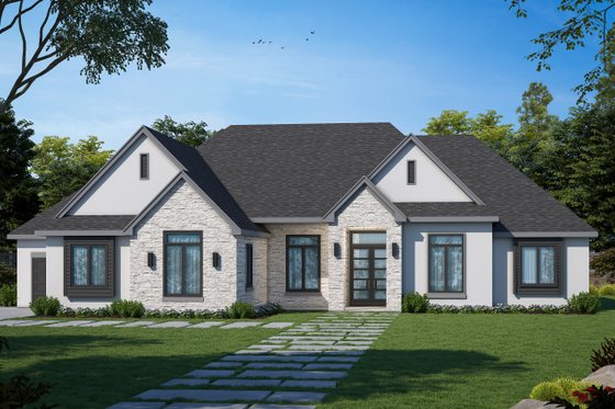 Exterior - Front Elevation 3 for Craftsman House Plan #20-2494 - 3 bed, 2.5 bath