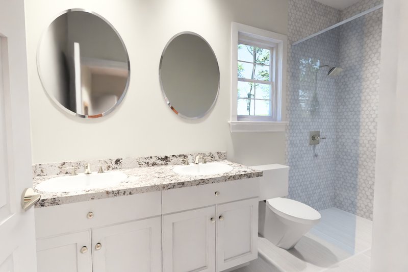 Architectural House Design - Interior - Master Bathroom for Cottage House Plan #513-2455 - 2 bed, 2 bath
