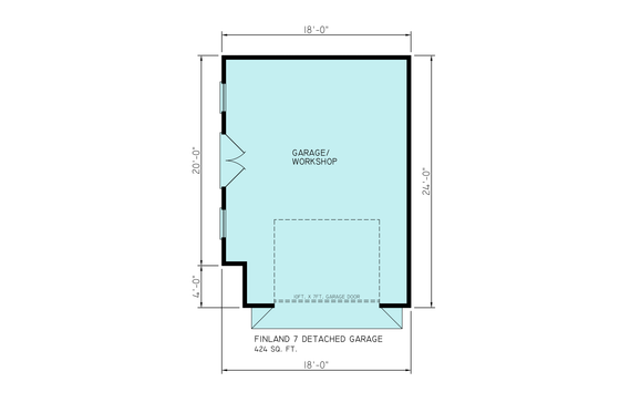 Floor Plan - Other Floor for Cottage House Plan #54-684 - 2 bed, 2 bath
