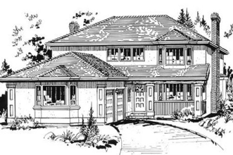 Architectural House Design - Traditional Exterior - Front Elevation Plan #18-9046