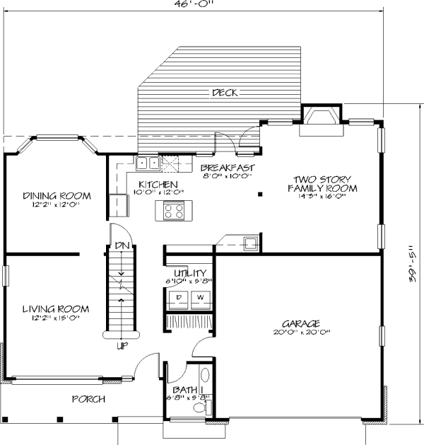 Country Floor Plan - Main Floor Plan #320-363