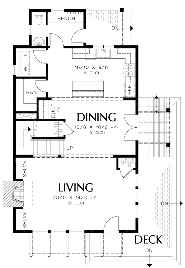 Colonial Floor Plan - Main Floor Plan #48-1008
