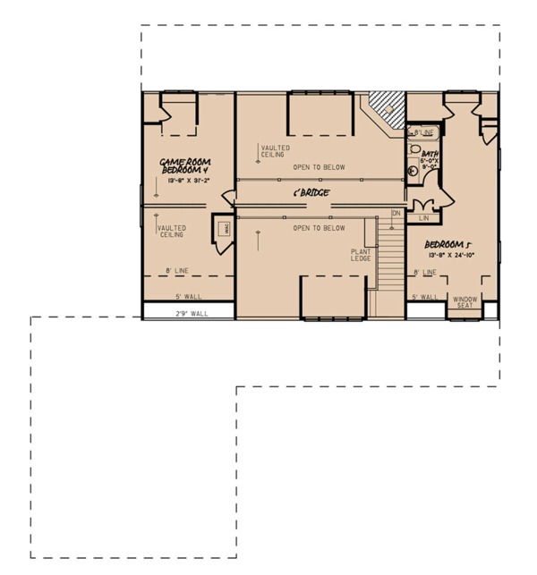 House Plan Design - Farmhouse Floor Plan - Upper Floor Plan #923-106