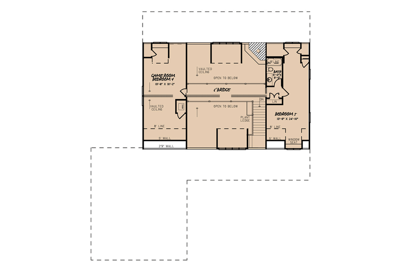 Home Plan - Floor Plan - Upper Floor for Farmhouse House Plan #923-106 - 5 bed, 3 bath