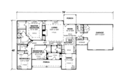 European Style House Plan - 3 Beds 2 Baths 1776 Sq/Ft Plan #20-322 