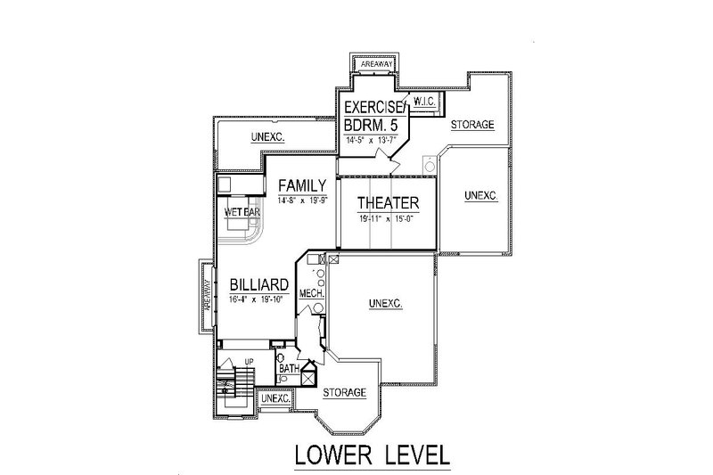 European Style House Plan - 4 Beds 5 Baths 5380 Sq/Ft Plan #458-3 ...