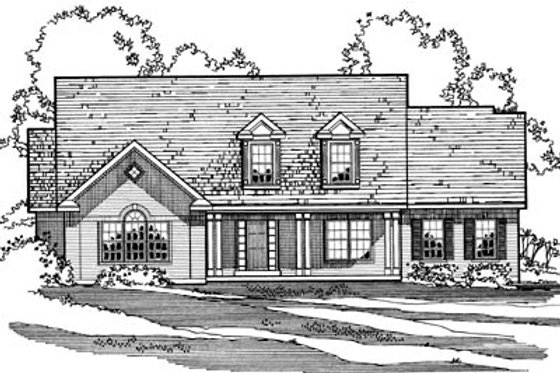 Exterior - Front Elevation for Traditional House Plan #31-133 - 3 bed, 3.5 bath
