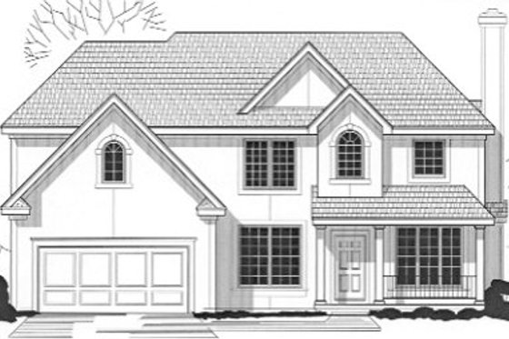 Exterior - Front Elevation for Traditional House Plan #67-751 - 4 bed, 3.5 bath
