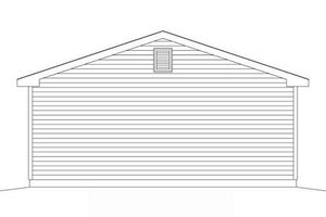 Exterior - Rear Elevation for Traditional House Plan #22-533, 0 bath