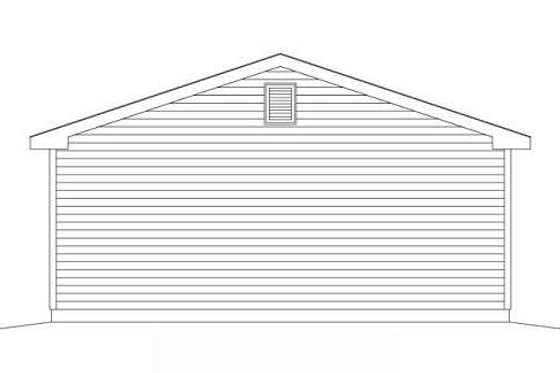 Exterior - Rear Elevation for Traditional House Plan #22-533, 0 bath