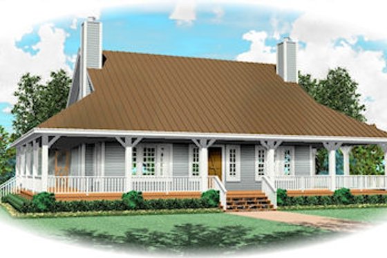 Exterior - Front Elevation for Farmhouse House Plan #81-13813 - 3 bed, 3 bath