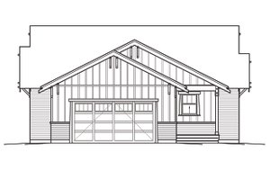 Exterior - Rear Elevation for Bungalow House Plan #434-3 - 3 bed, 2.5 bath