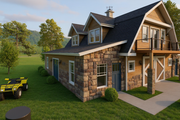 Barndominium Style House Plan - 1 Beds 1.5 Baths 1250 Sq/Ft Plan #921-29 Exterior 