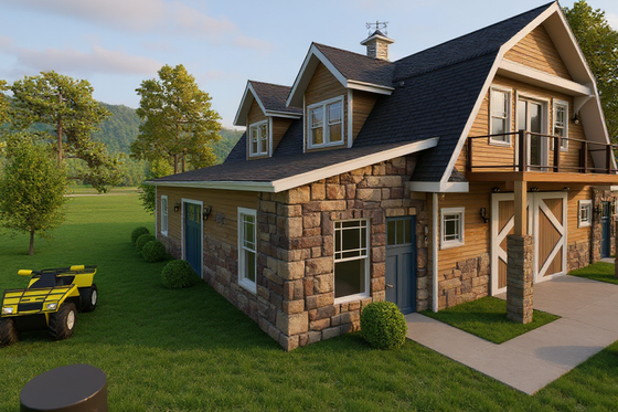 Exterior - Other Elevation for Barndominium House Plan #921-29 - 1 bed, 1.5 bath