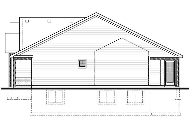 Dream House Plan - Exterior - Other Elevation 1 for Ranch House Plan #1073-41 - 2 bed, 2.5 bath