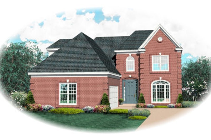 Exterior - Front Elevation 2 for European House Plan #81-13745 - 3 bed, 2.5 bath