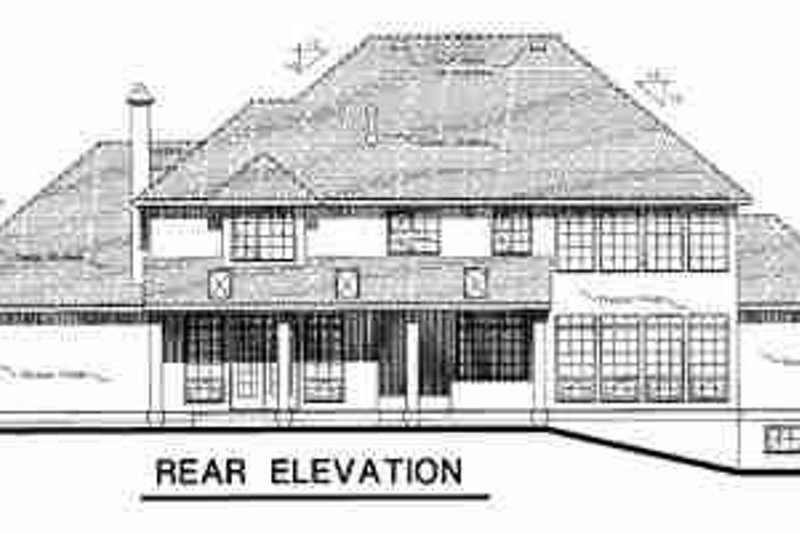 Dream House Plan - Exterior - Rear Elevation for European House Plan #18-9117 - 3 bed, 3.5 bath