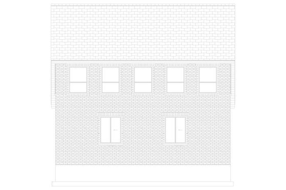 Exterior - Rear Elevation 1 for Colonial House Plan #1060-164 - 2 bed, 1 bath