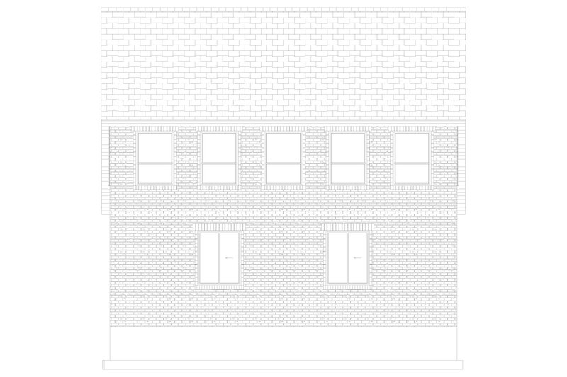 Home Plan - Exterior - Rear Elevation 1 for Colonial House Plan #1060-164 - 2 bed, 1 bath