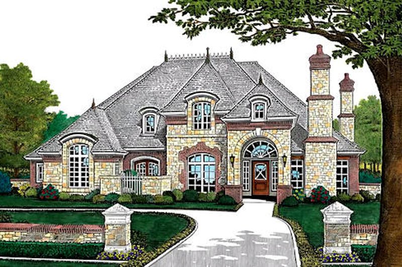 Architectural House Design - European Exterior - Front Elevation Plan #310-432