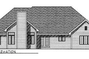 Exterior - Rear Elevation for Traditional House Plan #70-378 - 3 bed, 2 bath