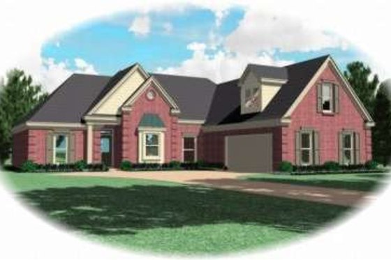 Exterior - Front Elevation for European House Plan #81-988 - 3 bed, 2 bath