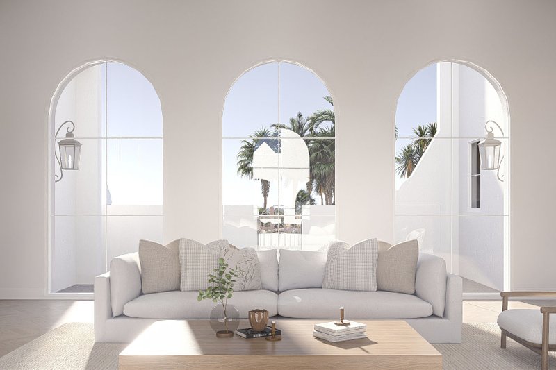 House Blueprint - Interior - Family Room 1 for Beach House Plan #455-761 - 4 bed, 4.5 bath