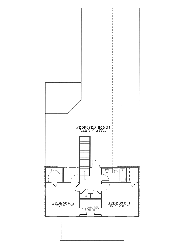 Traditional Floor Plan - Upper Floor Plan #17-289
