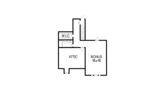 Floor Plan - Upper Floor for Southern House Plan #15-133 - 3 bed, 2.5 bath
