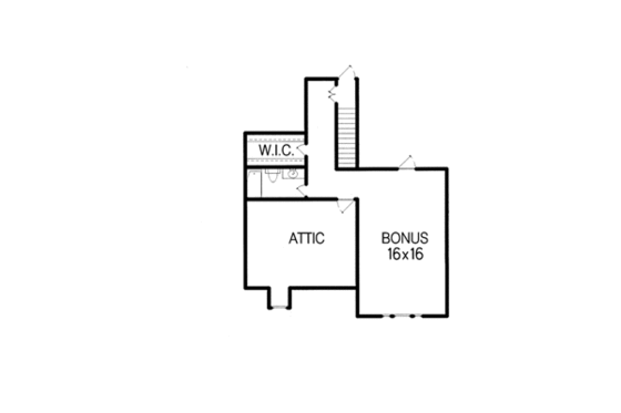 Floor Plan - Upper Floor for Southern House Plan #15-133 - 3 bed, 2.5 bath